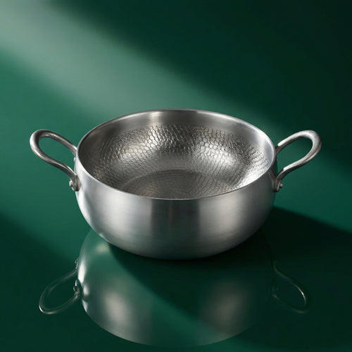 Handgehämmerter tiefer Titan-Topf 11 Zoll