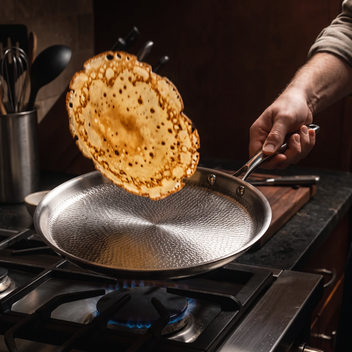 Handgehämmerte Titan-Crêpe-Pfanne 11 Zoll