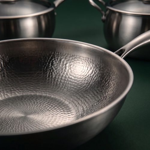 Handgehämmertes Titan-Essentials-Küchenset mit 2 Deckeln (10, 11 & 12 Zoll)